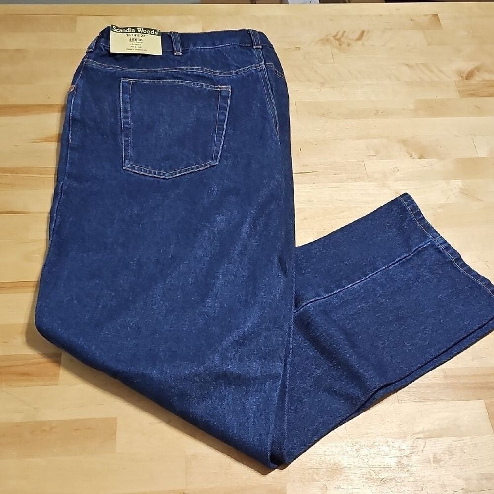 NWT Scandia Woods Men 40x30 Denim Jeans 100% Cotton New